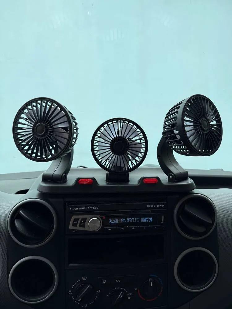 Потрійний Вентилятор автомобільний 5v USB USBП