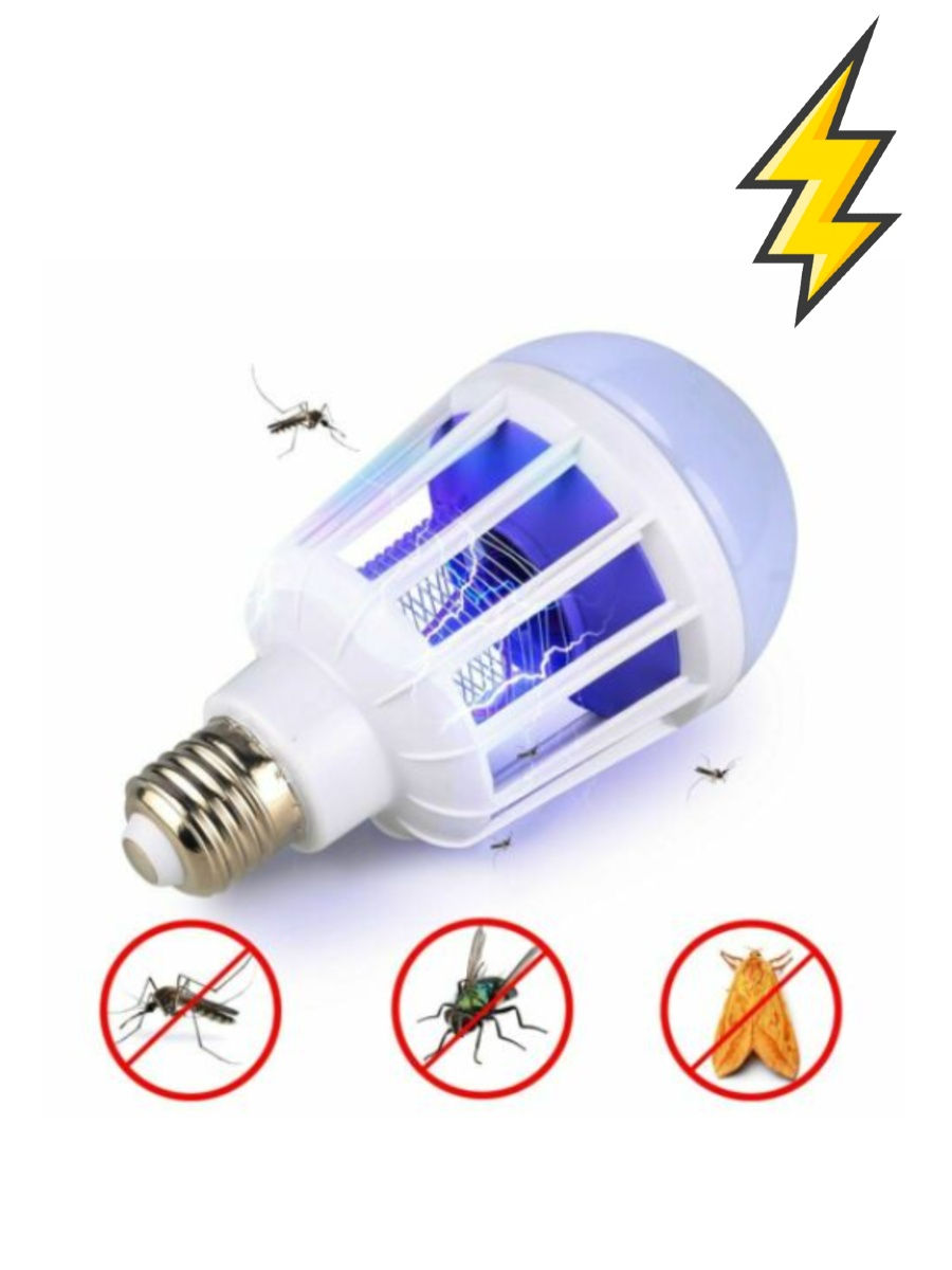	Світлодіодна протимоскітна лампа 2 в 1 Zapp Light / лампочка знищувач комахП